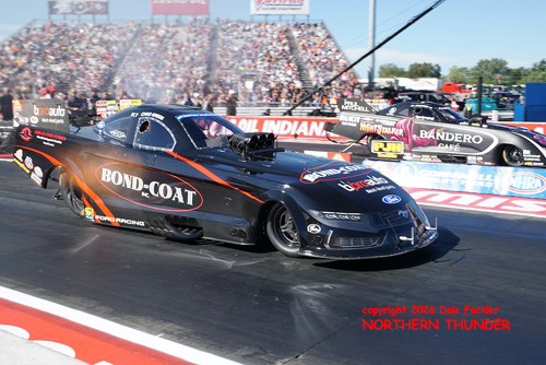 Chad Green (near lane) vs Alexis DeJoria (far lane)